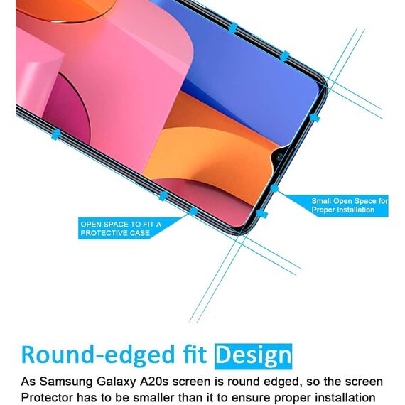 NEW'C 3 Stück für Samsung Galaxy A20S für Panzerglas, Frei von Kratzern, 9H Härte, HD Displayschutzfolie, 0.33mm Ultra-klar, Ultrabeständig