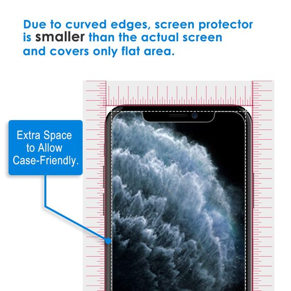 JETech Schutzfolie für iPhone 11 Pro, iPhone XS und iPhone X 5,8 Zoll, Panzer schutz Glas Folie Displayschutzfolie, 3 Stück