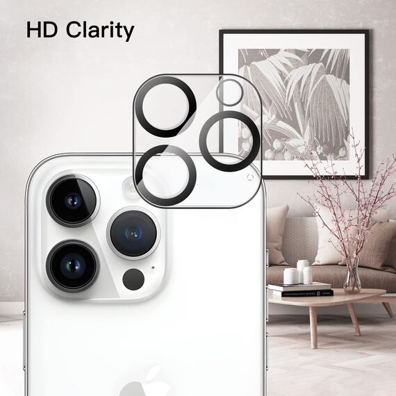 JETech Full Screen Schutzfolie für iPhone 14 Pro 6,1 Zoll mit Kameraschutz, Panzer Schutz Glas Displayschutz Folie Kamera, HD Klar, 2 Stück Jeweils