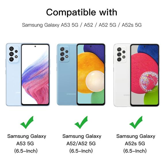 JETech Schutzfolie für Samsung Galaxy A53 5G / A52 / A52 5G / A52s 5G, 9H Panzer Schutz Glas Folie Displayschutz, Anti-Kratzer, HD Klar, 3 Stück