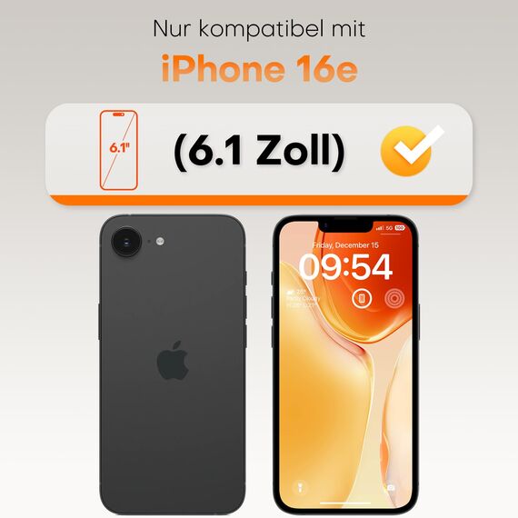 TOCOL für iPhone 16e für Panzerglas, Full Screen Automatische Installation 9H Stoßfest Kratzfest Anti-Fingerabdruck Anti-Bläschen Schutzfolie für iPhone 16e 6,1 Zoll, Kompatibel mit Hülle, 2 Stück