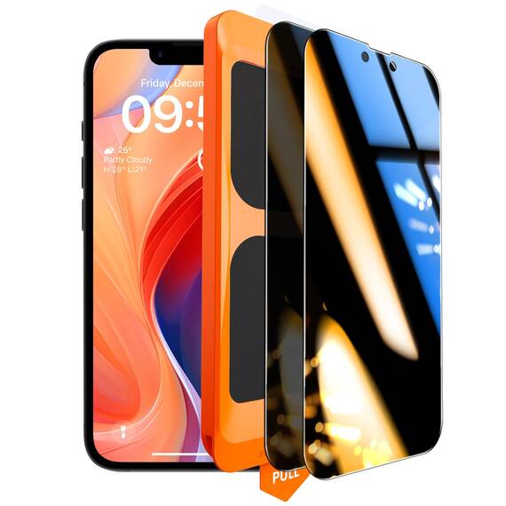 TOCOL für iPhone 16e für Panzerglas Sichtschutz, Full Screen Automatische Installation 9H Stoßfest Kratzfest Anti-Fingerabdruck Anti-Bläschen Anti-Spy Schutzolie, Kompatibel mit Hülle, 2 Stück