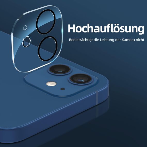 NEW'C für iPhone 12 für Panzerglas (2 Stück) und Kamera Panzer Schutz Glas für Kameraschutz (2 Stück) - kratzfest - keine Luftblasen - extrem widerstandsfähig - 9H-Härteglas
