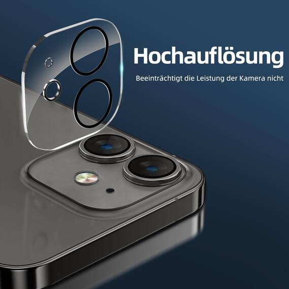 NEW'C für iPhone 12 Mini für Panzerglas (2 Stück) und Kamera Panzer Schutz Glas für Kameraschutz (2 Stück) - kratzfest - keine Luftblasen - extrem widerstandsfähig - 9H-Härteglas
