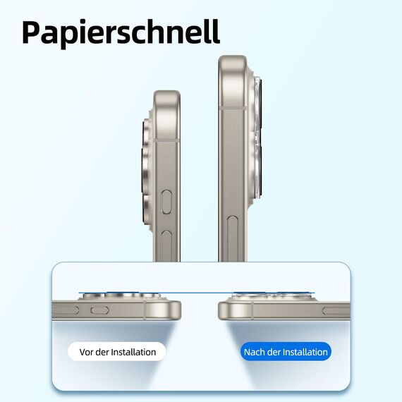 NEW'C für iPhone 16 Pro für Panzerglas 6,3 Zoll (2 Stück) und 2 x Kamera Panzer Schutz für Kameraschutz (2 Stück) -Kratzfest -extrem widerstandsfähig -9H-Härteglas