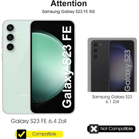 SPARIN 3 Stück Panzer Schutz Glas für Samsung Galaxy S23 FE, 6,4 zoll, HD-Klar Displayschutzfolie, Frei von Kratzern, Ultrabeständig Folie