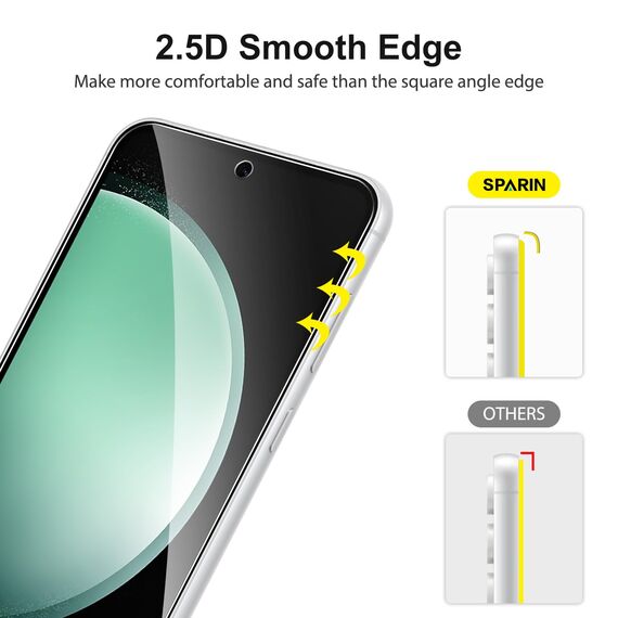 SPARIN 3 Stück Panzer Schutz Glas für Samsung Galaxy S23 FE, 6,4 zoll, HD-Klar Displayschutzfolie, Frei von Kratzern, Ultrabeständig Folie