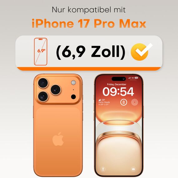 TOCOL für iPhone 17 Pro Max für Panzerglas Sichtschutz 6,9 Zoll, Full Screen Auto-Installation 9H Stoßfest Kratzfest Anti-Fingerabdruck Blasenfrei, Kompatibel mit Hülle, 2 Stück
