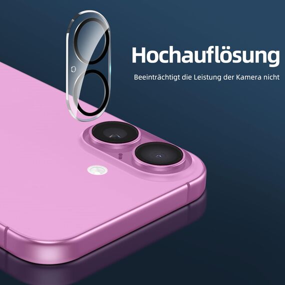 NEW'C für iPhone 16 Plus für Panzerglas 6,7 Zoll (2 Stück) und 2 x Kamera Panzer Schutz für Kameraschutz (2 Stück) -Kratzfest -extrem widerstandsfähig -9H-Härteglas