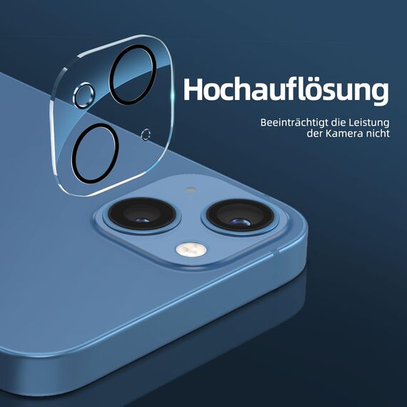 NEW'C für iPhone 13 für Panzerglas (2 Stück) und Kamera Panzer Schutz Glas für Kameraschutz (2 Stück) - kratzfest - keine Luftblasen - extrem widerstandsfähig - 9H-Härteglas