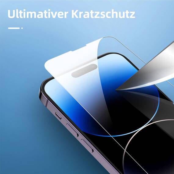 NEW'C für iPhone 14 Pro für Panzerglas 6,1 Zoll (2 Stück) und 2 x Kamera Panzer Schutz für Kameraschutz (2 Stück) -Kratzfest -extrem widerstandsfähig -9H-Härteglas