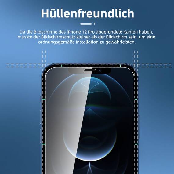 NEW'C für iPhone 12 Pro für Panzerglas (2 Stück) und Kamera Panzer Schutz Glas für Kameraschutz (2 Stück) - kratzfest - keine Luftblasen - extrem widerstandsfähig - 9H-Härteglas