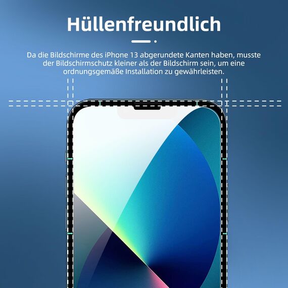 NEW'C für iPhone 13 für Panzerglas (2 Stück) und Kamera Panzer Schutz Glas für Kameraschutz (2 Stück) - kratzfest - keine Luftblasen - extrem widerstandsfähig - 9H-Härteglas