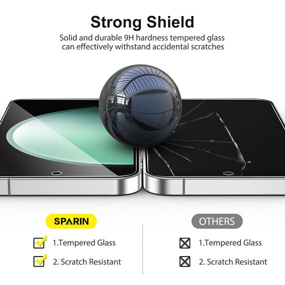 SPARIN 3 Stück Panzer Schutz Glas für Samsung Galaxy S23 FE, 6,4 zoll, HD-Klar Displayschutzfolie, Frei von Kratzern, Ultrabeständig Folie