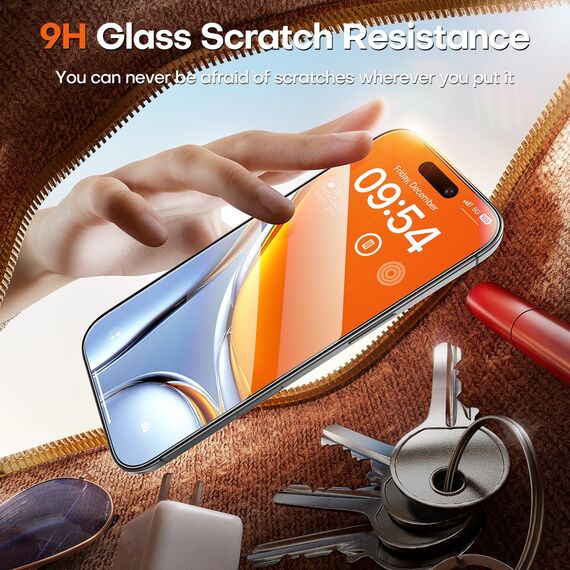 TOCOL für iPhone Air für Panzerglas, Full Screen Automatische Installation 9H Stoßfest Kratzfest Anti-Fingerabdruck Anti-Bläschen Schutzfolie für iPhone Air 6,5 Zoll, Kompatibel mit Hülle, 2 Stück