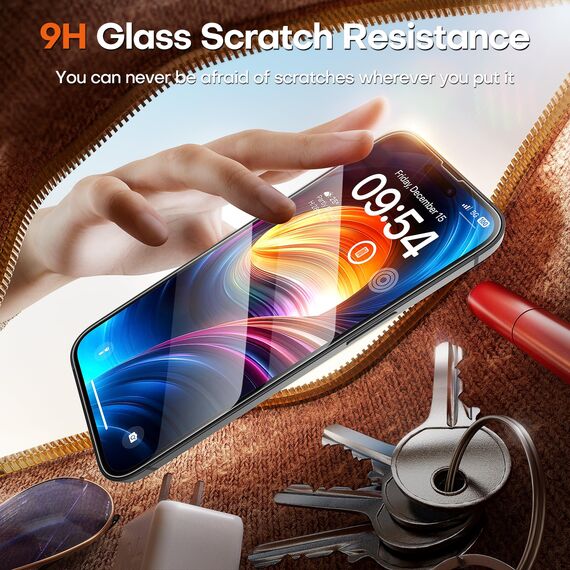 TOCOL für iPhone 15 für Panzerglas, Full Screen Automatische Installation 9H Folie Stoßfest Kratzfest Anti-Fingerabdruck Anti-Bläschen Schutzfolie für iPhone 15 6,1 Zoll, Kompatibel mit Hülle, 2 Stück