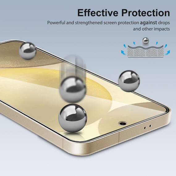 SPARIN für Samsung Galaxy S24 Panzer Schutz Glas, 3 Stück Schutzfolie und 2 Stück Kameraschutz, mit Rahmen Positionierhilfe, Fingerabdruck-ID Unterstützen, 3+2 Stück, 9H Härte, Ultra-Klar