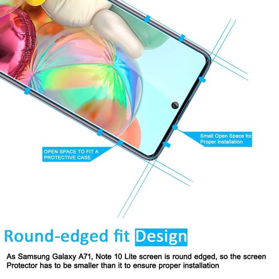 NEW'C 3 Stück für Samsung Galaxy A71, Note 10 Lite für Panzerglas, Frei von Kratzern, 9H Härte, HD Displayschutzfolie, 0.33mm Ultra-klar, Ultrabeständig