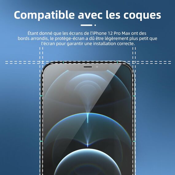 NEW'C 3 Stück für iPhone 12 Pro Max für Panzerglas (6,7 Zoll), Frei von Kratzern, 9H Härte, HD Displayschutzfolie, 0.33mm Ultra-klar, Ultrabeständig