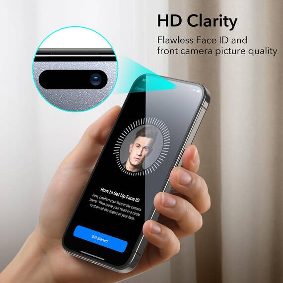 ESR für iPhone 15 Pro für Panzerglas, 3 Displayschutzfolien aus gehärtetem Glas und 2 Set einzelner Kamera Schutzfolien, 2,5D gebogene Kanten, vollständiger Militärnorm Schutz, kratzfest