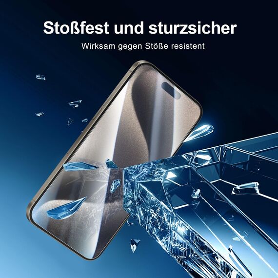 NEW'C 3 Stück für iPhone 15 Pro Max für Panzerglas (6,7 Zoll), Frei von Kratzern, 9H Härte, HD Displayschutzfolie, Ultra-klar, Ultrabeständig -Einfaches Installationswerkzeug enthalten
