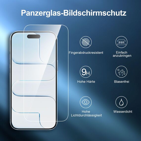 NEW'C 3 Stück für iPhone Air/iPhone 17 Air für Panzerglas (6,5 Zoll), Frei von Kratzern, 9H Härte, HD Displayschutzfolie, Ultra-klar, Ultrabeständig -Einfaches Installationswerkzeug enthalten