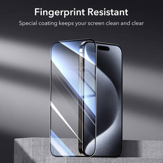 ESR für iPhone 15 Pro für Panzerglas, 3 Displayschutzfolien aus gehärtetem Glas und 2 Set einzelner Kamera Schutzfolien, 2,5D gebogene Kanten, vollständiger Militärnorm Schutz, kratzfest