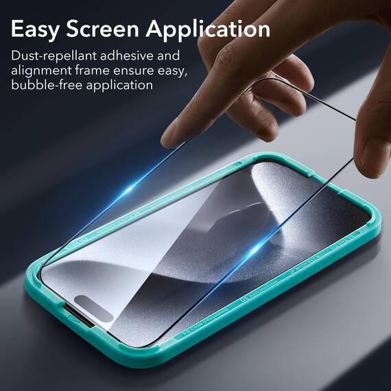 ESR für iPhone 15 Pro für Panzerglas, 3 Displayschutzfolien aus gehärtetem Glas und 2 Set einzelner Kamera Schutzfolien, 2,5D gebogene Kanten, vollständiger Militärnorm Schutz, kratzfest