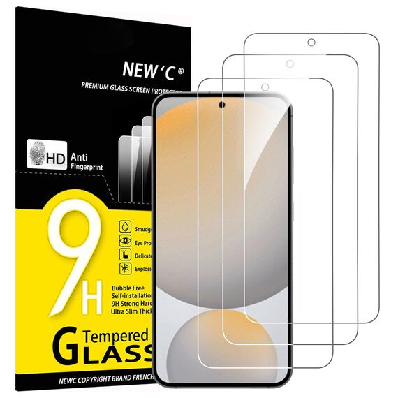 NEW'C 3 Stück für Samsung Galaxy S24 FE 5G für Panzerglas, Frei von Kratzern, 9H Härte, HD Displayschutzfolie, 0.33mm Ultra-klar, Ultrabeständig