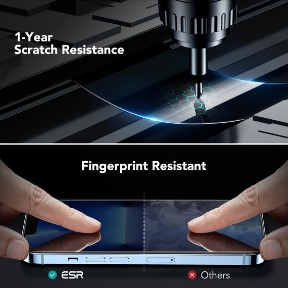ESR für iPhone 14 Plus/iPhone 13 Pro Max für Panzerglas Display Sichtschutz, Anti Spy Displayschutz aus gehärtetem Glas, mikrogekrümmte Kanten, hüllenfreundlich, 3 Stück