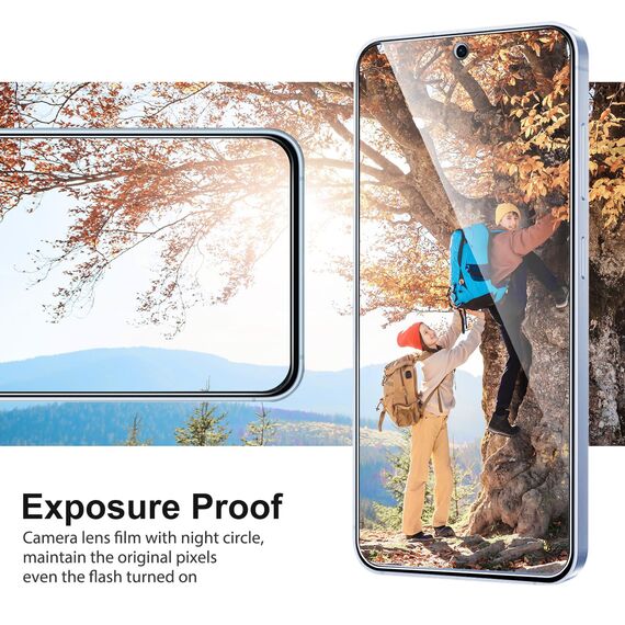 SPARIN für Samsung Galaxy S25 Panzer Schutz Glas, 3 Stück Schutzfolie und 2 Kameraschutz, mit Rahmen Positionierhilfe, Fingerabdruck-ID Unterstützen, 9H Härte, Kratzfest, HD-Klar, 3+2 Stück