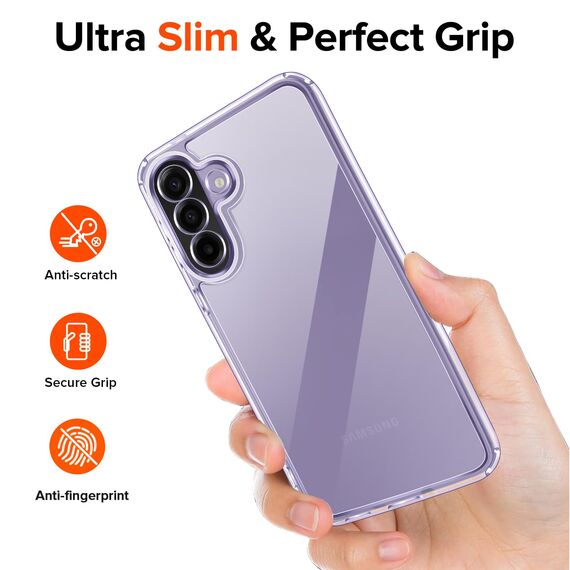 ivoler Nie Vergilbung Klar Hülle für Samsung Galaxy A57 5G, 1 Handyhülle mit 2 Stück Panzer Schutz Glas, [Militärischer Schutz] Stoßfest Transparent Schutzhülle Dünn Durchsichtige Case