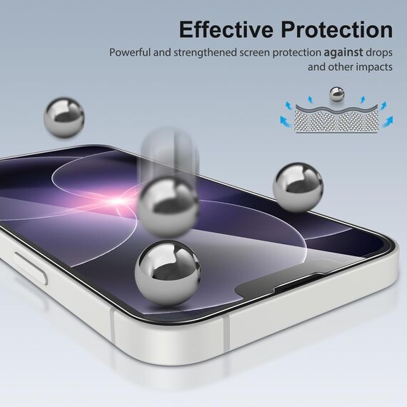 SPARIN für iPhone 17e/16e für Panzerglas, 3 Stück 9h Härte Schutzfolie für iPhone 6.1 Zoll,HD,Anti-Kratzen,Bläschenfrei