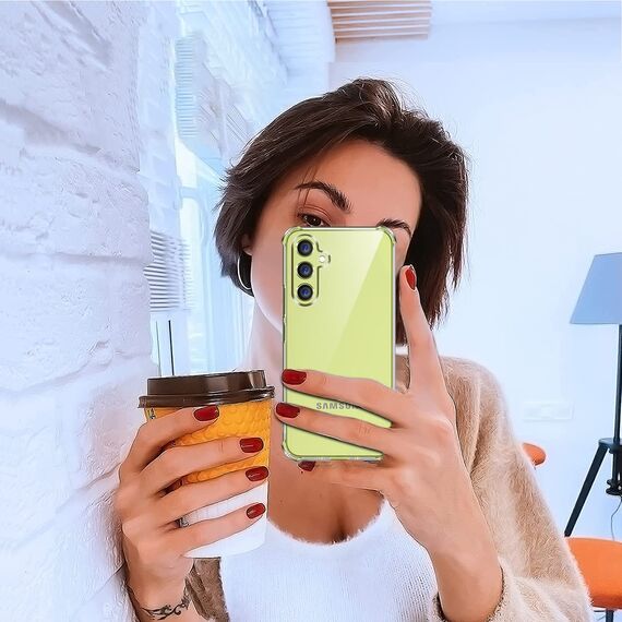 ivoler Klar Hülle für Samsung Galaxy A34 5G mit 3 Stück Panzer Schutz Glas, Dünne Weiche TPU Silikon Transparent Stoßfest Schutzhülle Durchsichtige Kratzfest Handyhülle Case Cover