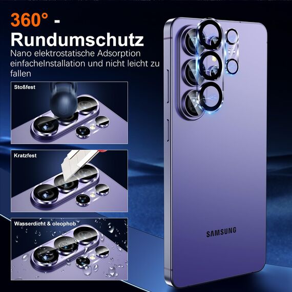 UniqueMe für Samsung Galaxy S26 Ultra für Panzerglas, 2 Stück Schutzglas und 2 Stück Kameraschutz, Bruchsichere Schutzfolie für Samsung Galaxy S26 Ultra, 9H-Härte Displayschutzfolie, HD-Klar
