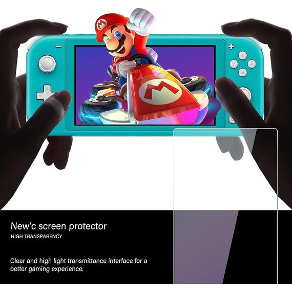 NEW'C 3 Stück für Nintendo Switch lite für Panzerglas, Frei von Kratzern, 9H Härte, HD Displayschutzfolie, 0.33mm Ultra-klar, Ultrabeständig