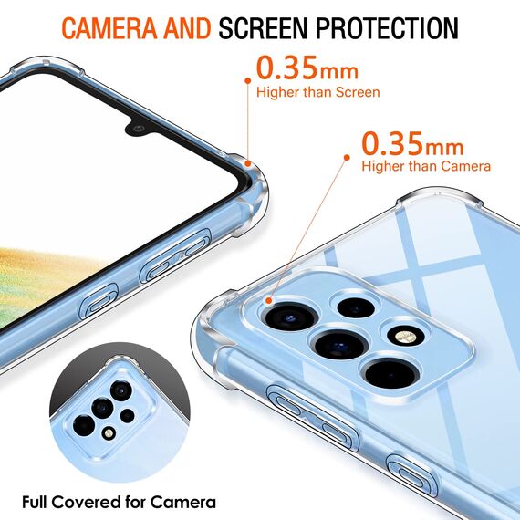 ivoler Klar Hülle für Samsung Galaxy A33 5G mit 3 Stück Panzer Schutz Glas, Dünne Weiche TPU Silikon Transparent Stoßfest Schutzhülle Durchsichtige Kratzfest Handyhülle Case