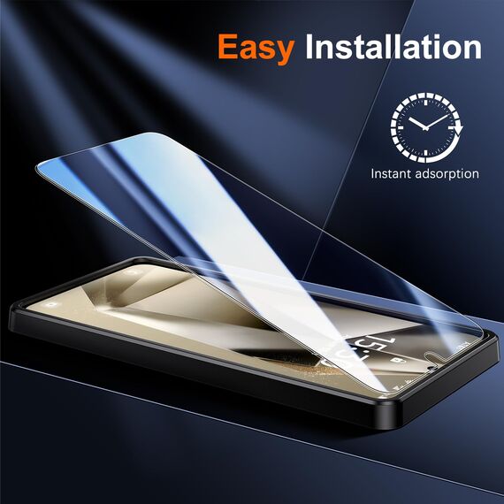 UniqueMe 2024 für Samsung Galaxy S24 Plus Panzer Schutz Glas mit Schablone 2 Stück 9H Prime Schutzglas und Kameraschutz, [9H Härte] [Kratzfest] HD Klar Schutzglas S24 Plus Displayschutz