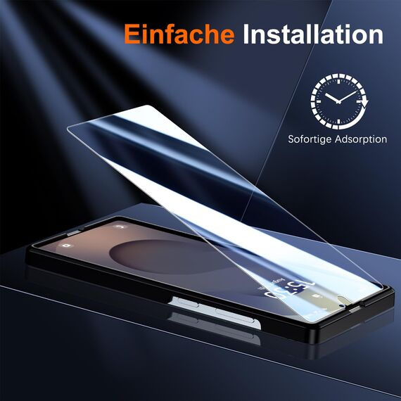 UniqueMe für Samsung Galaxy S25 Ultra für Panzerglas - 2 Stück Schutzfolie und 2 Stück Kameraschutz für Samsung S25 Ultra, 9H Härte Schutzglas Folie Displayschutz, HD-Klar