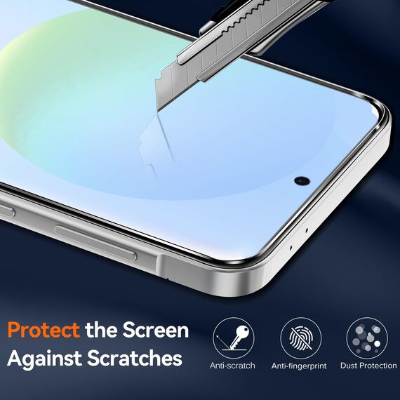 ivoler Nie Vergilbung Klar Hülle für Samsung Galaxy A57 5G, 1 Handyhülle mit 2 Stück Panzer Schutz Glas, [Militärischer Schutz] Stoßfest Lila Schutzhülle Dünn Durchsichtige Case - Lila