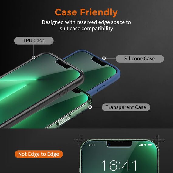 UNBREAKcable Schutz Glas für iPhone 13 Pro Max [3 Stück], Schutzfolie für iPhone 14 Plus, 9H Härte HD Displayschutzfolie, Kratzfest, Anti-fingerprint und Blasenfrei (6,7 Zoll)