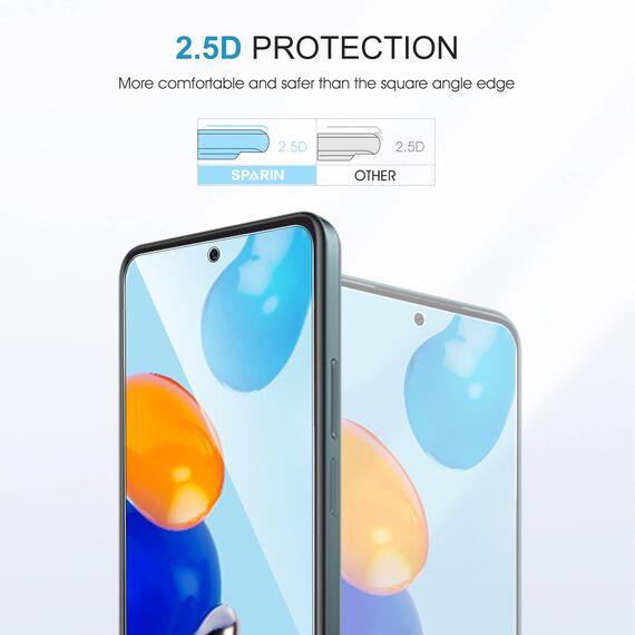 SPARIN 2 Stück Schutzfolie für Xiaomi Redmi Note 11 /11S 4G und Poco M4 Pro 4G(NO 5G), 9h Härte Schutzfolie für Redmi Note 11, HD,Anti-Kratzen