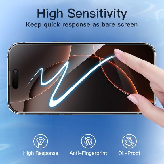 JETech Full Screen Sichtschutz für iPhone 16 Pro Max 6,9 Zoll, Schwarz Rand Anti-Spy Gehärtete Glas Schutzfolie mit Einfachem Installationswerkzeug, Hat Keinen Einfluss auf die Hülle, 2 Stück
