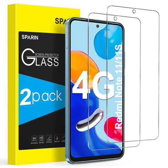 SPARIN 2 Stück Schutzfolie für Xiaomi Redmi Note 11 /11S 4G und Poco M4 Pro 4G(NO 5G), 9h Härte Schutzfolie für Redmi Note 11, HD,Anti-Kratzen