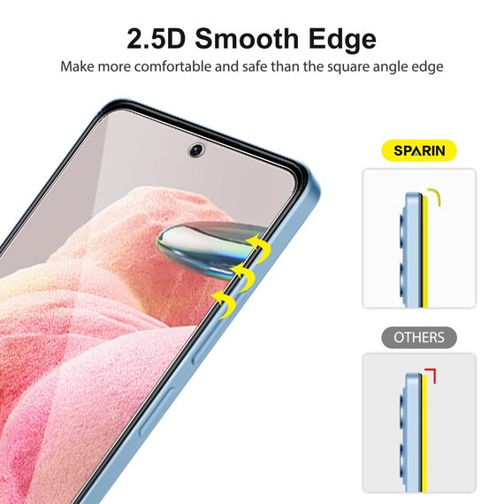 SPARIN 2 Stück Panzer Schutz Glas für Xiaomi Redmi Note 12 4G/5G und Poco X5 5G 6,67 Zoll, 9H Härte Schutzfolie für Redmi Note 12, HD Displayschutzfolie,Anti-Kratzen