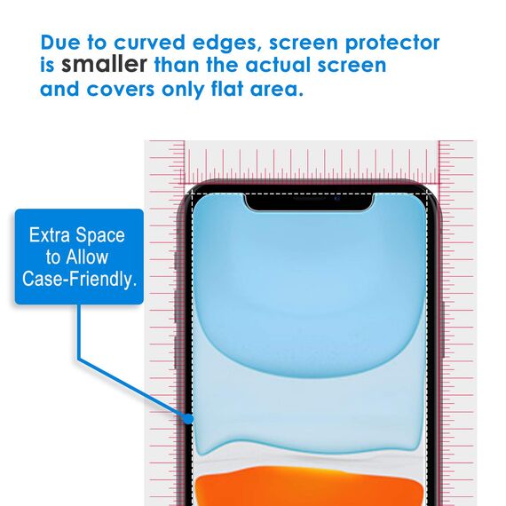 JETech Schutzfolie für iPhone 11 und iPhone XR 6,1 Zoll, Panzer Schutz Glas Folie Displayschutzfolie, 2 Stück