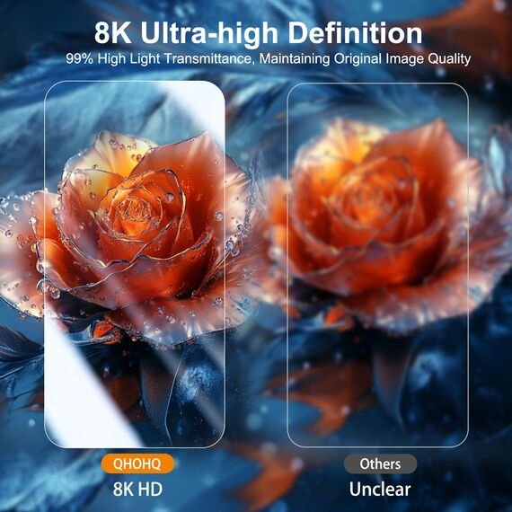 QHOHQ 3 Stück für iPhone 17 für Panzerglas mit 1 Satz Kameraschutz, Top 9H+ Härte Glas Folie, 1-Sekunden Auto-Install, Anti-Kratzer, Anti-Fingerabdruck, Kompatibel mit Hülle