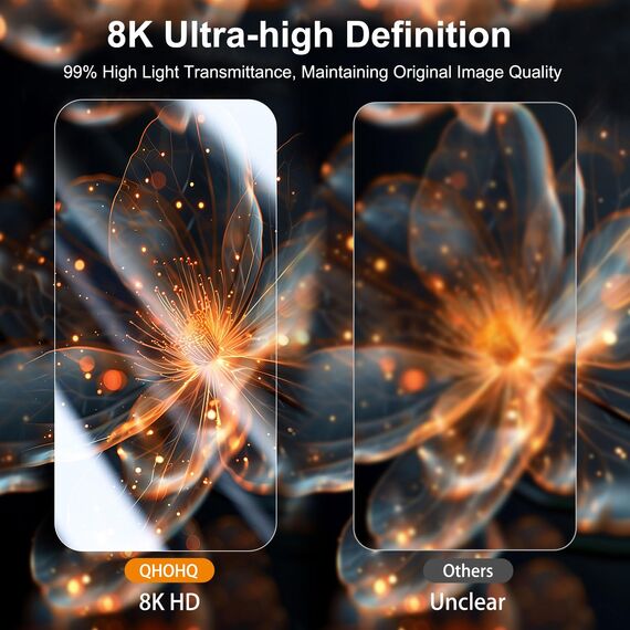 QHOHQ 3 Stück für iPhone Air für Panzerglas mit 3 Stück Kameraschutz, Top 9H+ Härte Glas Folie für iPhone 17 Air, 1-Sekunden Auto-Install, Anti-Kratzer, Anti-Fingerabdruck, Kompatibel mit Hülle