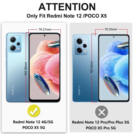 SPARIN 2 Stück Panzer Schutz Glas für Xiaomi Redmi Note 12 4G/5G und Poco X5 5G 6,67 Zoll, 9H Härte Schutzfolie für Redmi Note 12, HD Displayschutzfolie,Anti-Kratzen