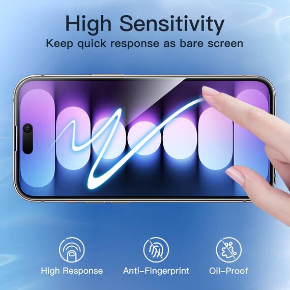 JETech Sichtschutz Full Screen für iPhone 15 Pro 6,1 Zoll, Schwarzer Rand Anti-Spy Panzer Schutz Glas Folie mit Einfacher Installationswerkzeug, Hülle-Freundlich, 2 Stück